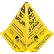 Global Industrial Trilingual Do Not Stack Pallet Cones, Yellow, 50PK 412402